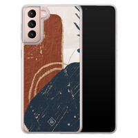 Casimoda Samsung Galaxy S21 Plus hybride hoesje - Abstract terracotta