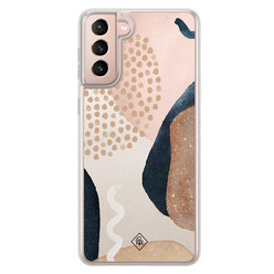 Casimoda Samsung Galaxy S21 Plus hybride hoesje - Abstract dots