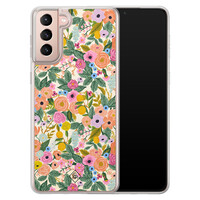 Casimoda Samsung Galaxy S21 Plus hybride hoesje - Pink gardens