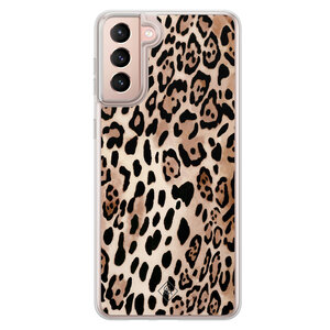 Casimoda Samsung Galaxy S21 Plus hybride hoesje - Golden wildcat