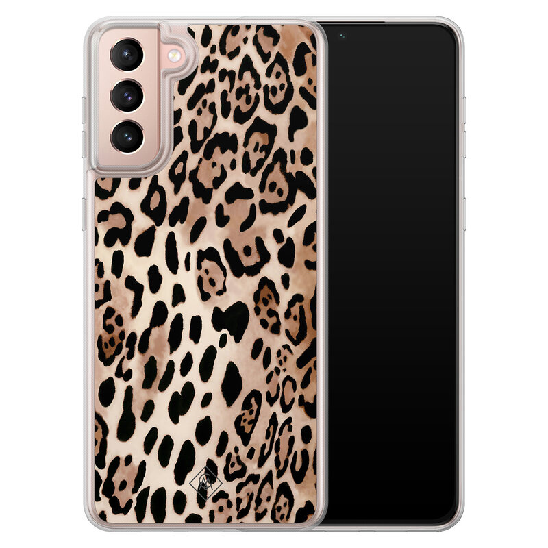 Casimoda Samsung Galaxy S21 Plus hybride hoesje - Golden wildcat