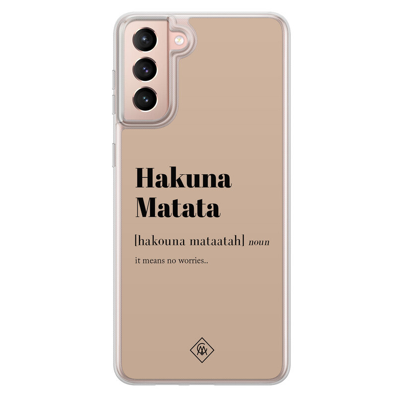 Casimoda Samsung Galaxy S21 Plus hybride hoesje - Hakuna matata