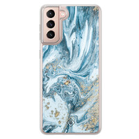 Casimoda Samsung Galaxy S21 Plus hybride hoesje - Marble sea