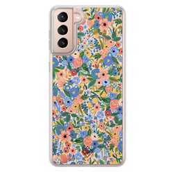 Casimoda Samsung Galaxy S21 Plus hybride hoesje - Blue gardens