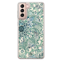 Casimoda Samsung Galaxy S21 Plus hybride hoesje - Mandala blauw