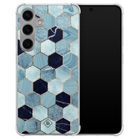 Casimoda Samsung Galaxy S24 Plus shockproof hoesje - Blue cubes