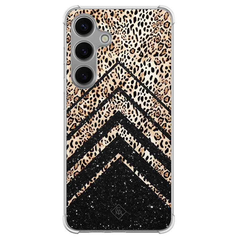 Casimoda Samsung Galaxy S24 Plus shockproof hoesje - Chevron luipaard