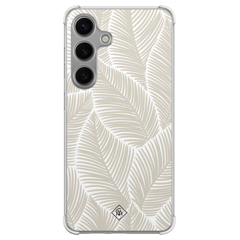 Casimoda Samsung Galaxy S24 Plus shockproof hoesje - Palmy leaves beige