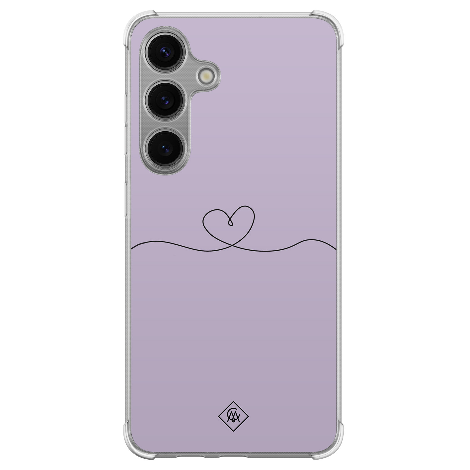 Samsung Galaxy S24 Plus shockproof hoesje Hart lila