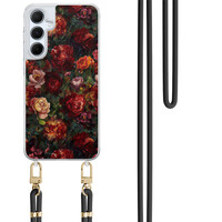 Casimoda Samsung Galaxy A55 hoesje met zwart koord - Floral garden