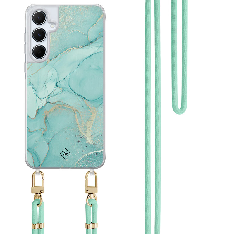 Casimoda Samsung Galaxy A55 hoesje met mint koord - Touch of mint