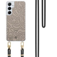 Casimoda Samsung Galaxy A55 hoesje met zwart koord - Abstract lines