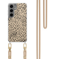 Casimoda Samsung Galaxy S24 hoesje met beige koord - Spot on
