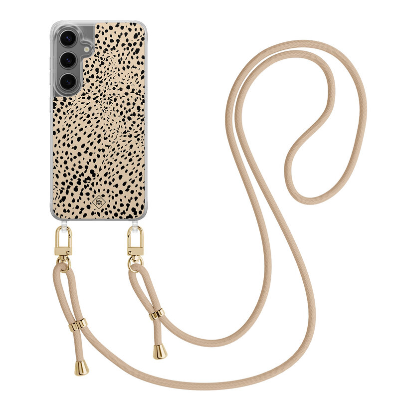 Casimoda Samsung Galaxy S24 hoesje met beige koord - Spot on