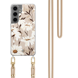Casimoda Samsung Galaxy S24 hoesje met beige koord - In bloom