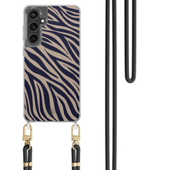 Casimoda Samsung Galaxy S23 FE hoesje met zwart koord - Wavy twist