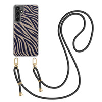 Casimoda Samsung Galaxy S23 FE hoesje met zwart koord - Wavy twist