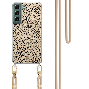 Casimoda Samsung Galaxy S22 hoesje met beige koord - Spot on