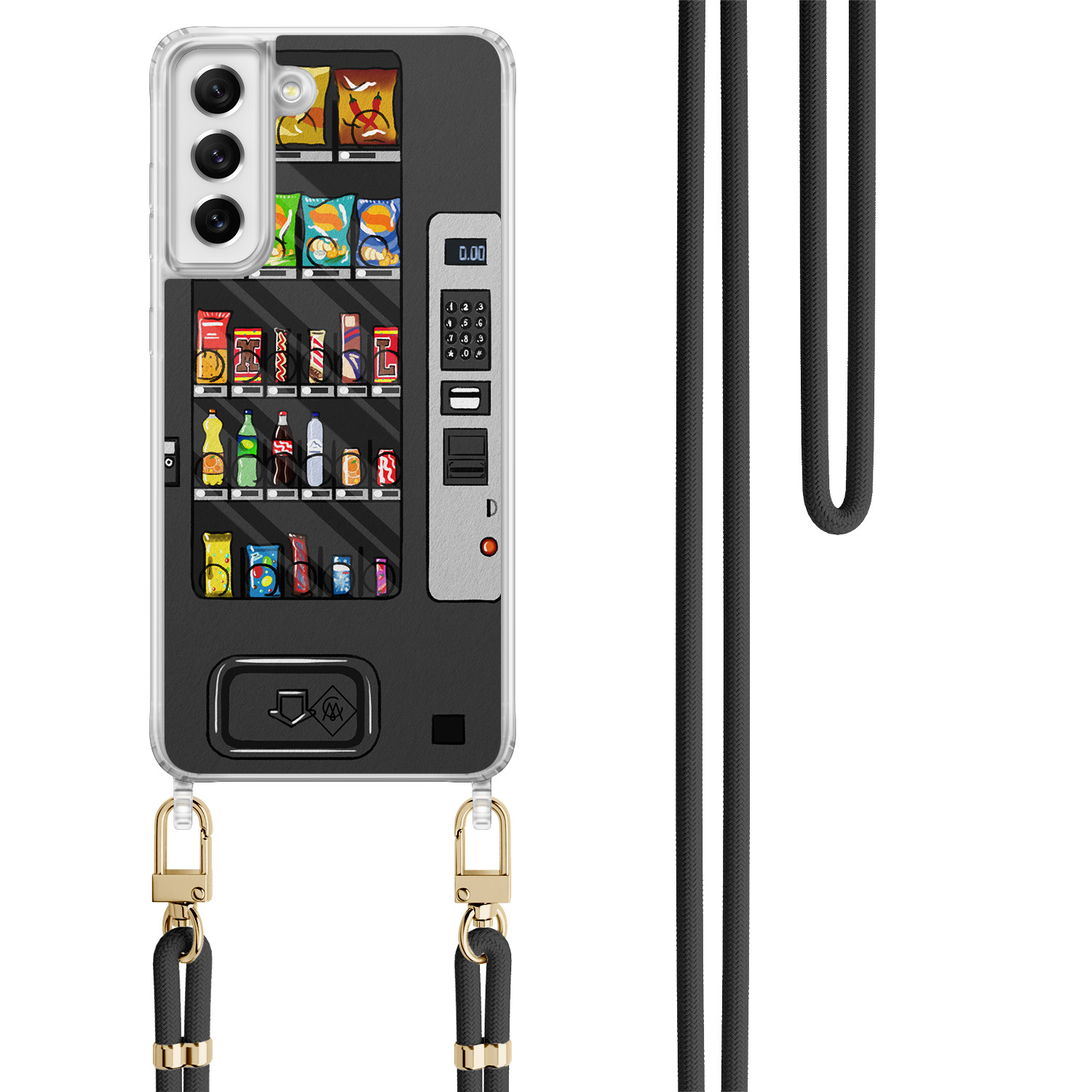 Samsung Galaxy S21 FE hoesje met zwart koord Snoepautomaat