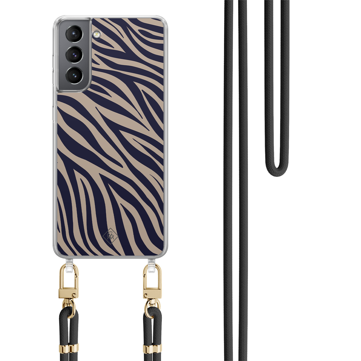 Samsung Galaxy S21 hoesje met zwart koord Wavy twist