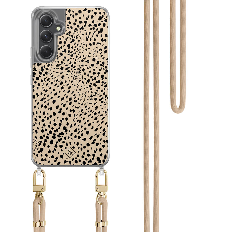 Casimoda Samsung Galaxy A34 hoesje met beige koord - Spot on