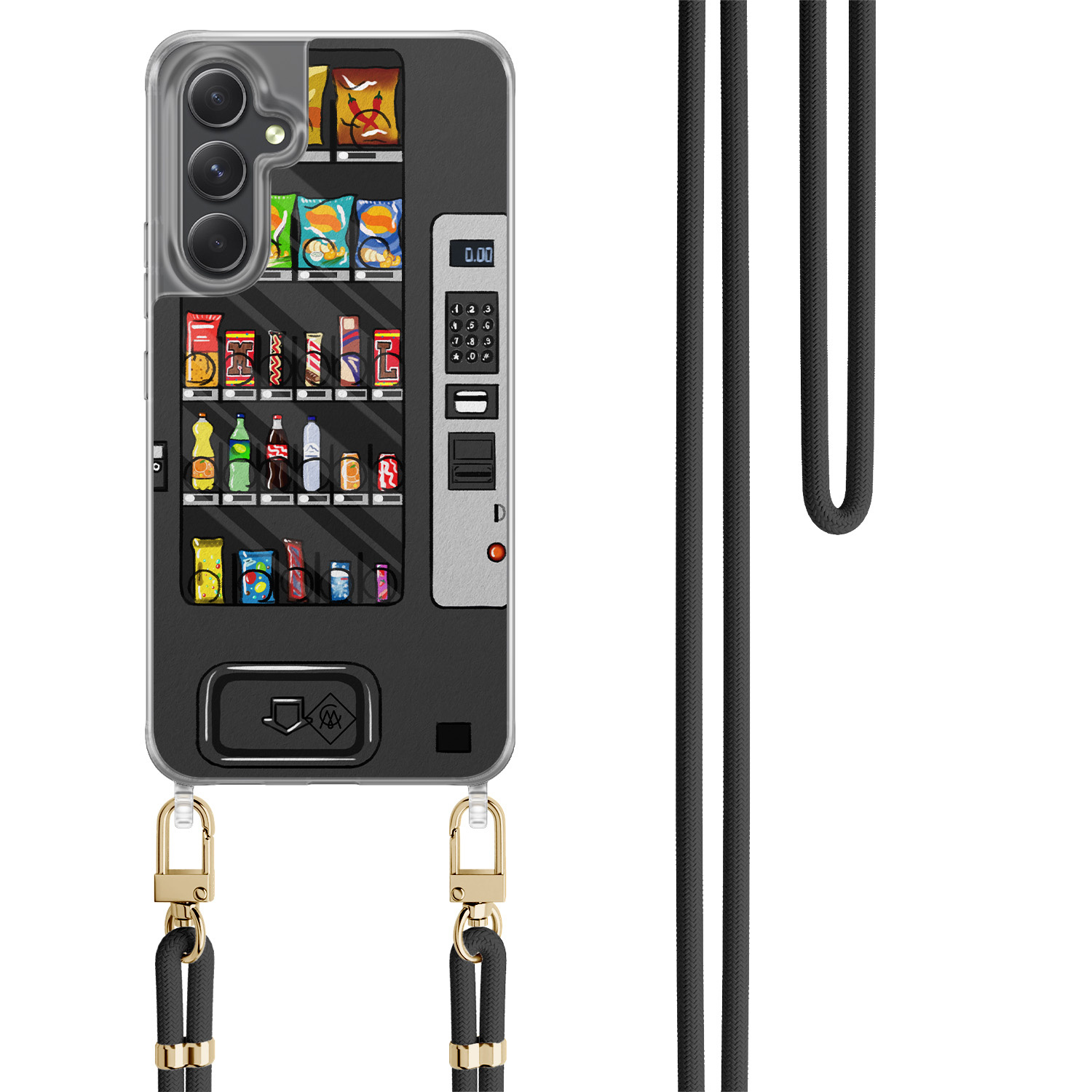Samsung Galaxy A34 hoesje met zwart koord Snoepautomaat