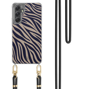 Casimoda Samsung Galaxy A34 hoesje met zwart koord - Wavy twist