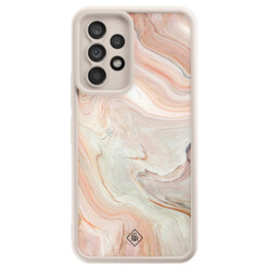 Casimoda Samsung Galaxy A52(s) beige case - Marmer waves