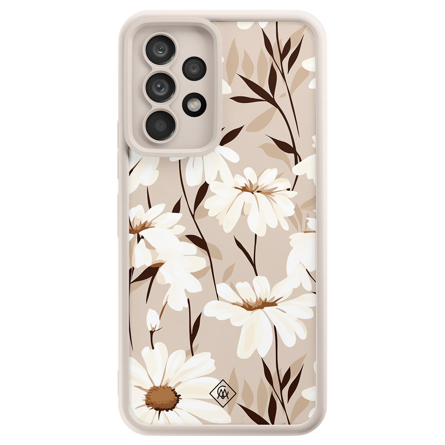 Samsung Galaxy A52(s) beige case - In bloom