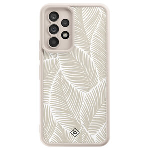 Casimoda Samsung Galaxy A52(s) beige case - Palmy leaves beige