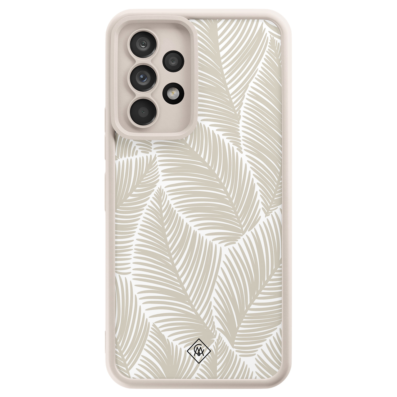 Samsung Galaxy A52(s) beige case - Palmy leaves beige