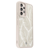 Casimoda Samsung Galaxy A52(s) beige case - Palmy leaves beige