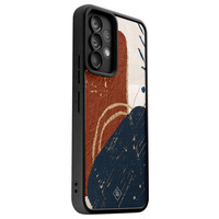 Casimoda Samsung Galaxy A52(s) zwarte case - Abstract terracotta