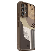 Casimoda Samsung Galaxy A52(s) bruine case - Abstract almond shapes