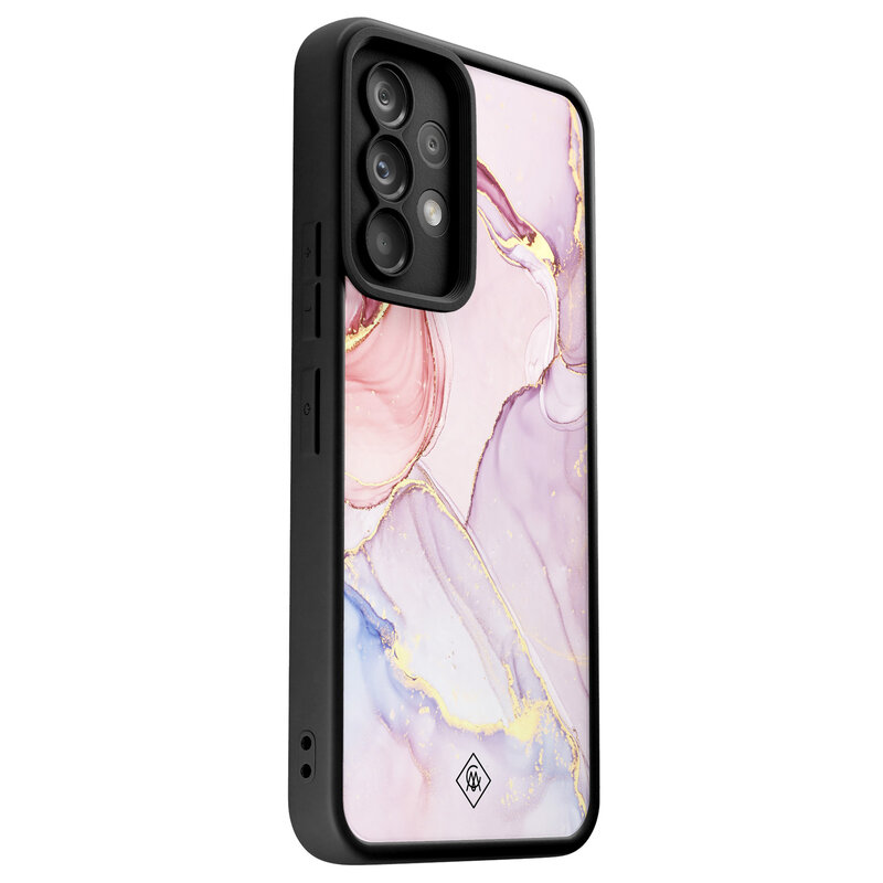 Casimoda Samsung Galaxy A52(s) zwarte case - Purple sky