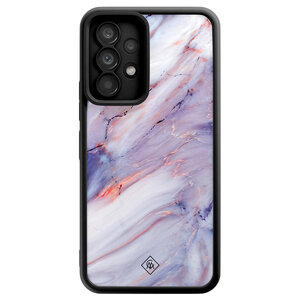 Casimoda Samsung Galaxy A52(s) zwarte case - Marmer paars
