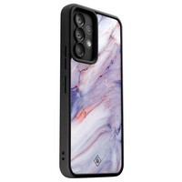 Casimoda Samsung Galaxy A52(s) zwarte case - Marmer paars