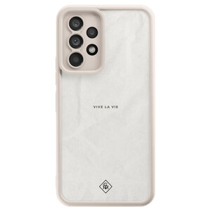 Casimoda Samsung Galaxy A52(s) beige case - Vive la vie