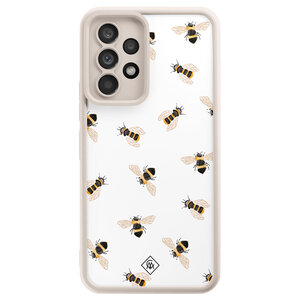 Casimoda Samsung Galaxy A52(s) beige case - Bee happy