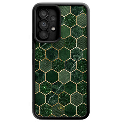 Casimoda Samsung Galaxy A52(s) zwarte case - Kubus groen