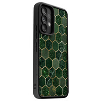 Casimoda Samsung Galaxy A52(s) zwarte case - Kubus groen