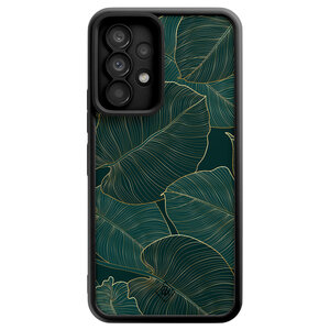 Casimoda Samsung Galaxy A52(s) zwarte case - Monstera leaves