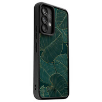 Casimoda Samsung Galaxy A52(s) zwarte case - Monstera leaves