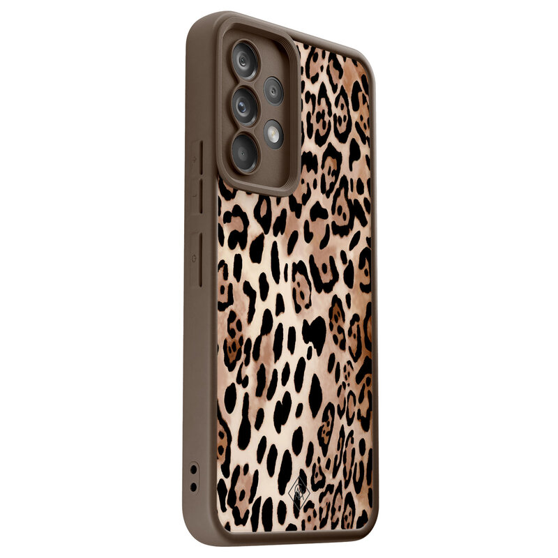 Casimoda Samsung Galaxy A52(s) bruine case - Wild animal