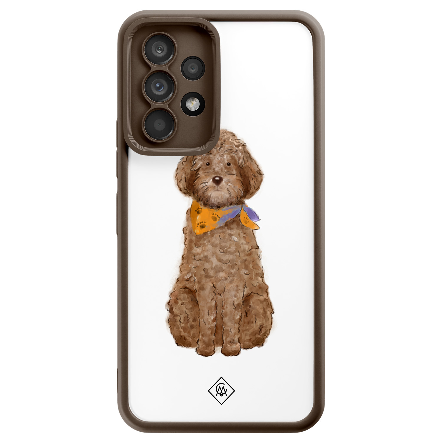 Samsung Galaxy A52(s) bruine case - Labradoodle