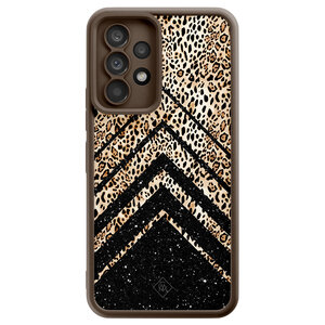Casimoda Samsung Galaxy A52(s) bruine case - Luipaard chevron
