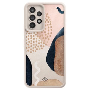 Casimoda Samsung Galaxy A52(s) beige case - Abstract dots