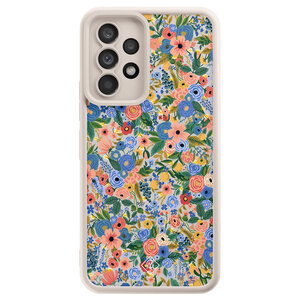 Casimoda Samsung Galaxy A52(s) beige case - Floral garden