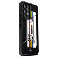 Casimoda Samsung Galaxy A52(s) zwarte case - Cassette mixtape