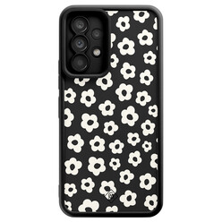 Casimoda Samsung Galaxy A52(s) zwarte case - Retro bloempjes